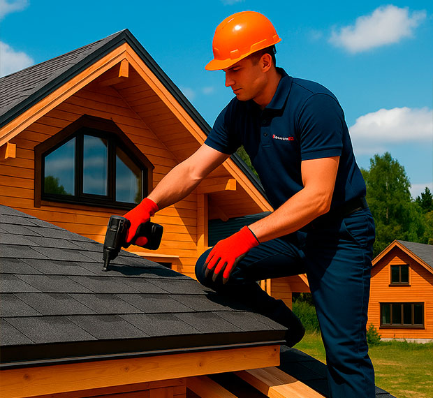 Монтаж кровли из мягкой черепицы в Киреевске