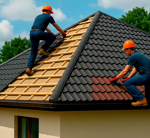 Монтаж шатровой крыши в Киреевске